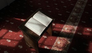 Koran, mosque, lectern, shadows