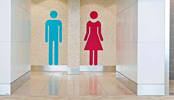 public restroom signs male female gender bathroom toilet